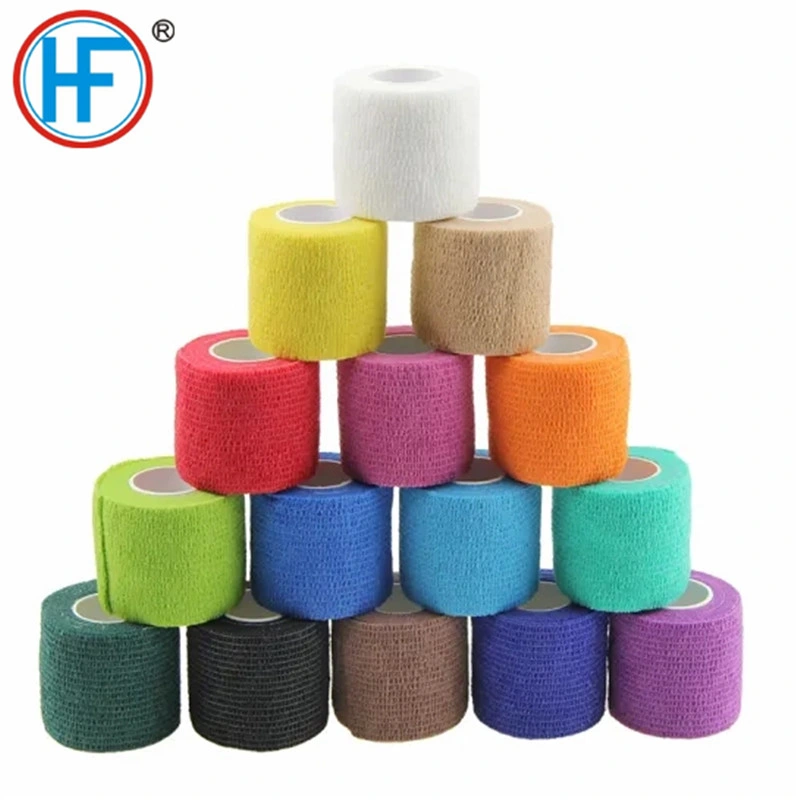 Mdr CE Approved Hengfeng Anti-Allergy Disposable Self-Adhesive Bandage with Wide Range of Colors