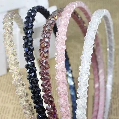 Double-Row Crystal Diamond Anti-Slip Thin Headband