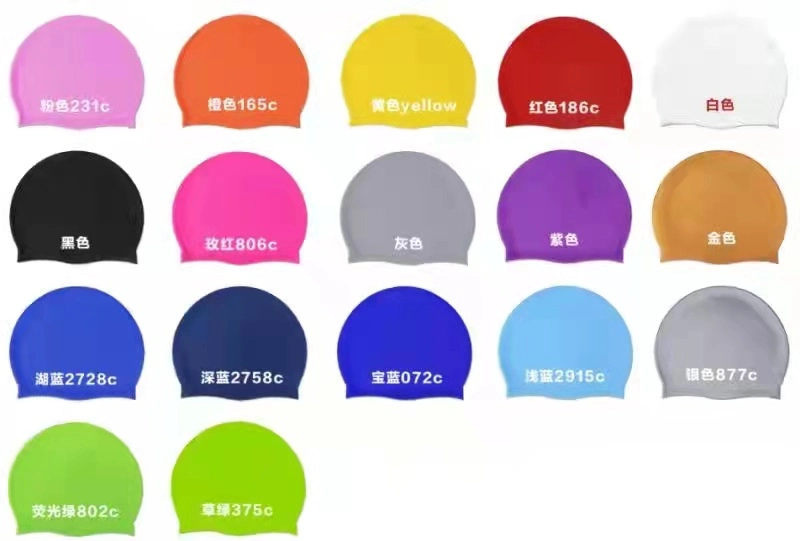 Swimming Cap Silicone Women Men Waterproof Plus Size Adult Long Hair Sports Competition High Elastic Swim Pool Hat