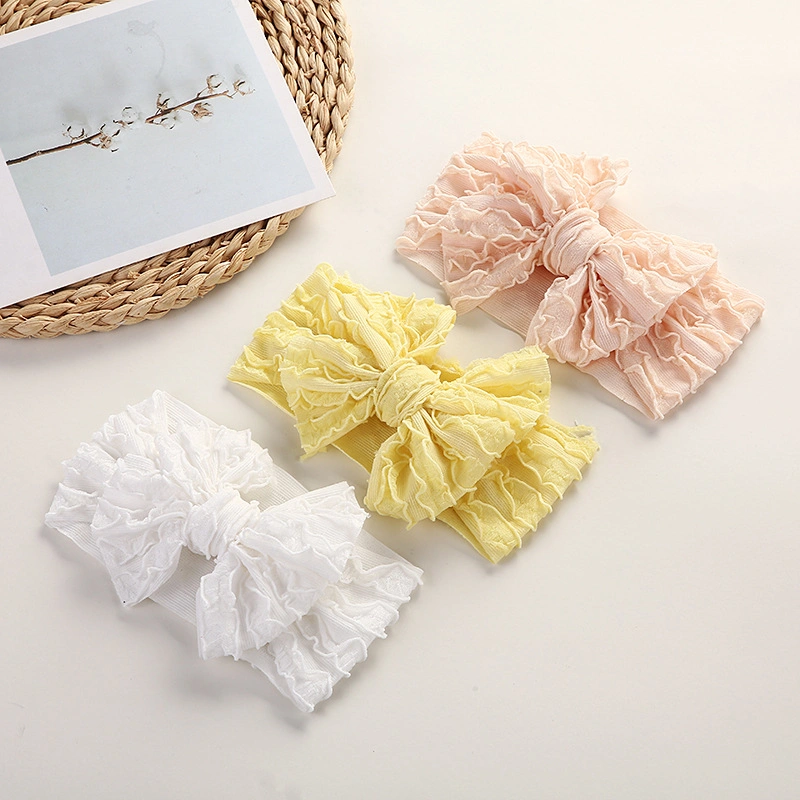 New Children&prime;s Hair Ins Selling Knitted Pure Cotton Bow Headband for Baby