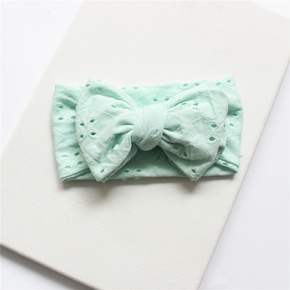 New Baby Bow Headband Children&prime;s Mesh Cutout Headband for Baby