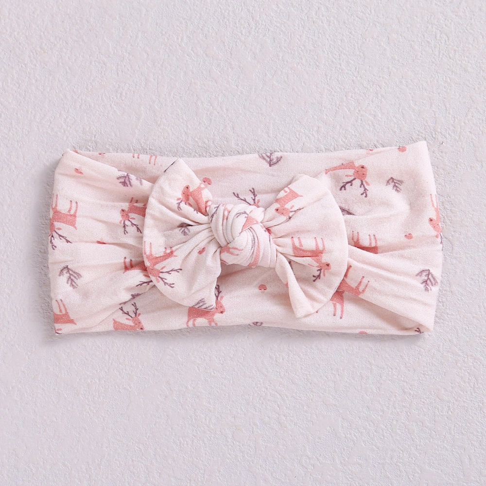 New Baby Soft Nylon Bow Headband with Digital Print Headband for Baby