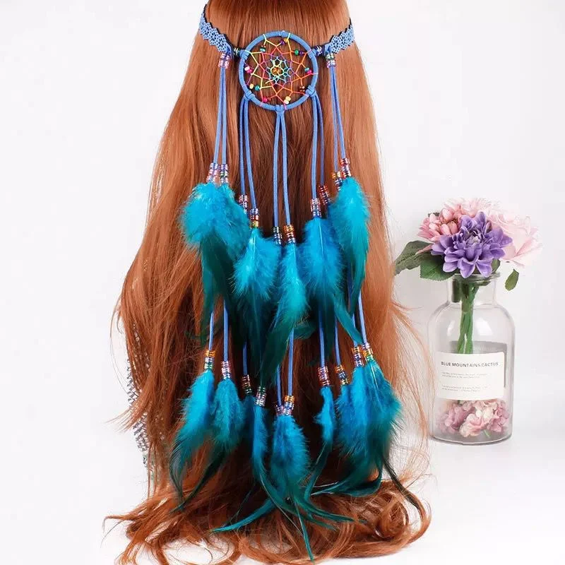 Dreamcatcher Feather Hair Band Boho Ethnic Style Headpiece Headband