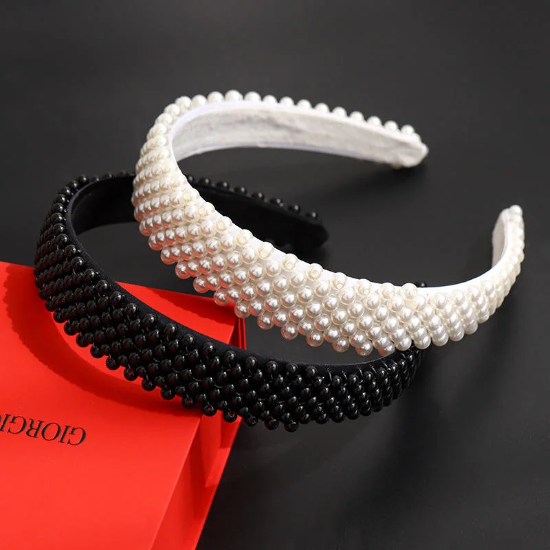 14 Styles Simulation Pearl Hairbands Women Hair Accessories Korean Handmade Bow Flower Hoops Headband Wedding Ornaments 2023 New