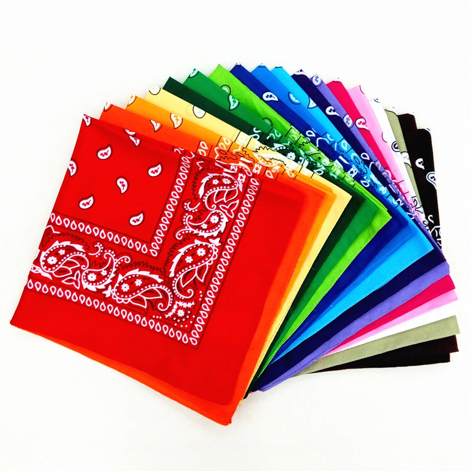 Fashion High Quality Cotton Head Customized Kerchief Hair Ties Multifunctional Neck Square Scarf Bandanas