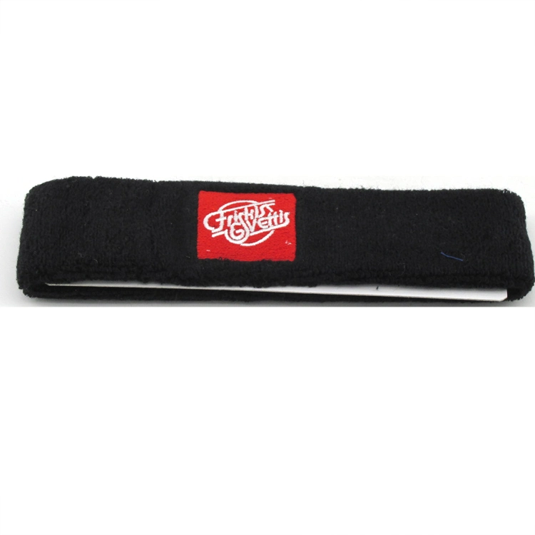 Custom Sports Basketball Football Terry Cloth Embroidery Women Men Cotton Elastic Headbands