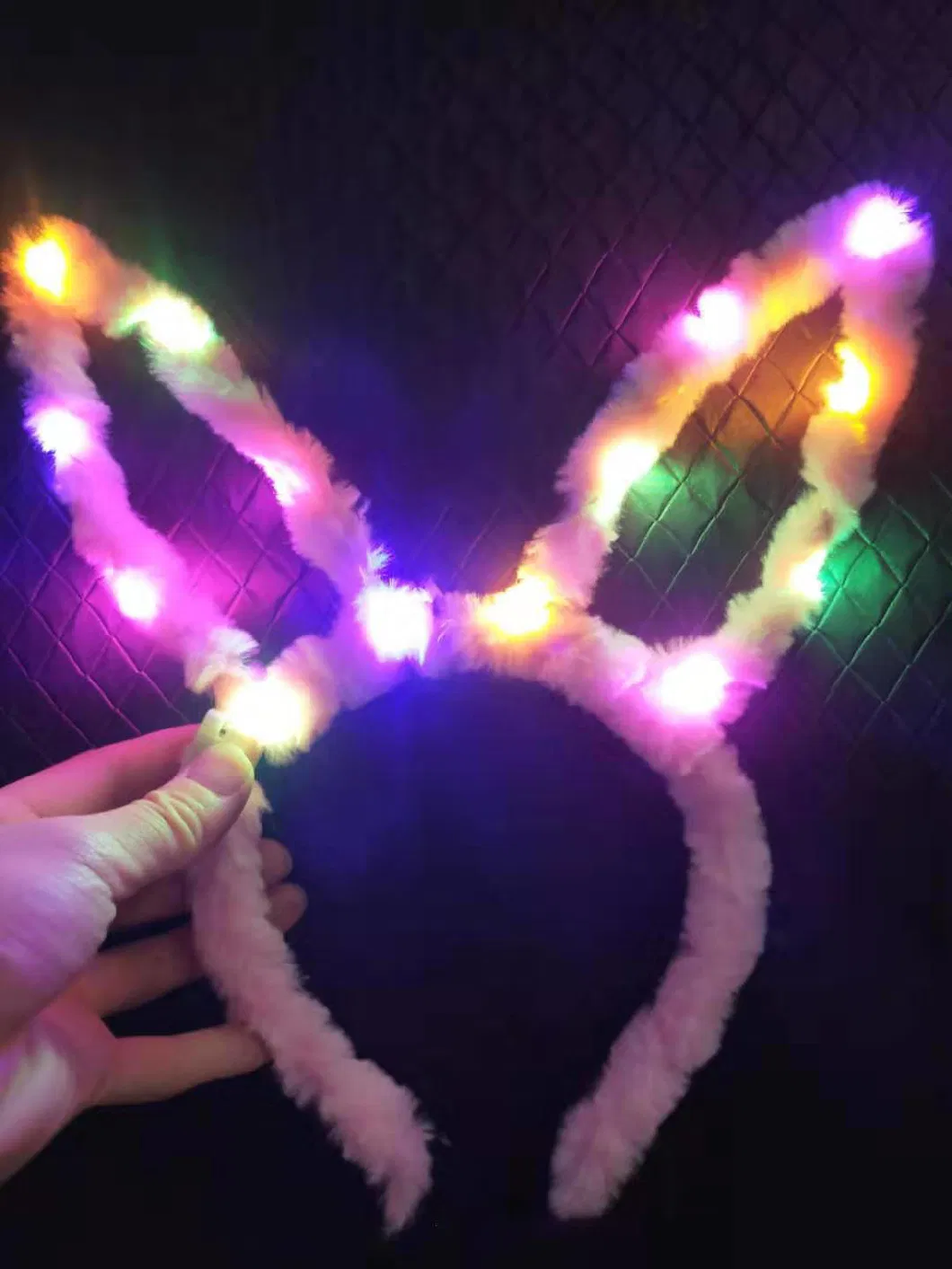 Concert Party Rabbit Ears Headdress Hair Bands Easter Bunny Ears LED Light up Headband