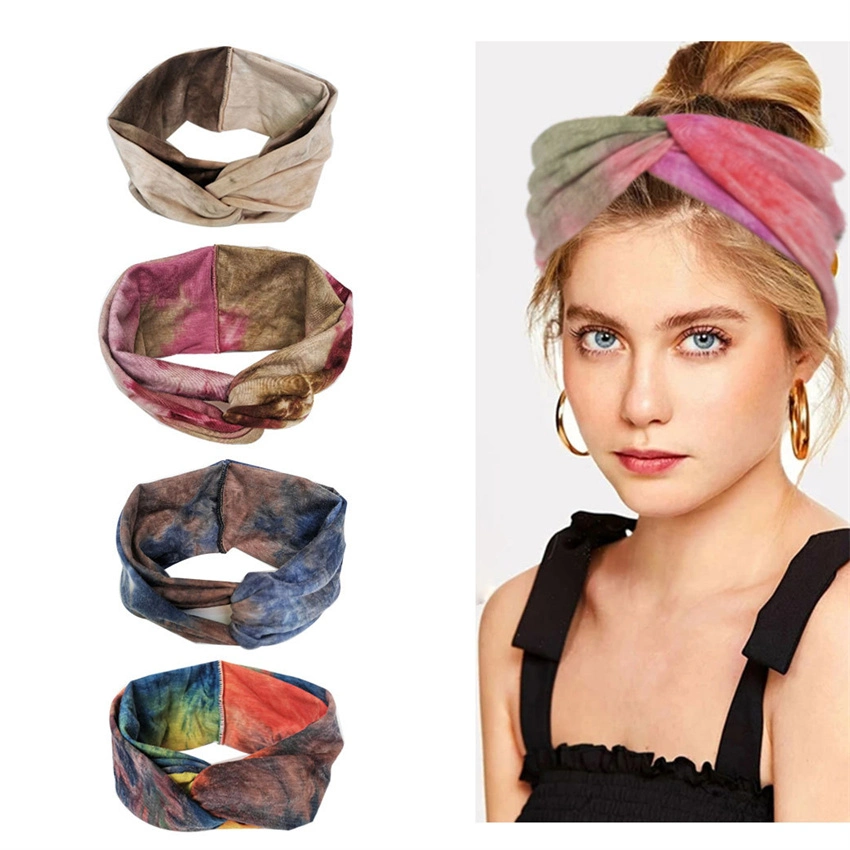 Wholesale Custom Hair Bands Bohemian Style Printed Cotton Stretch Headwear Bandana