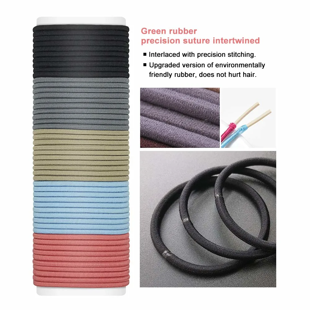 No-Metal Hair Elastics Hair Ties Ponytail Holders Hair Bands