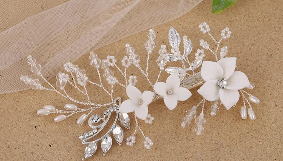 Pearl Hair Vine Headband for Flower Gilr. Bridal Wedding Pearl Hair Vine