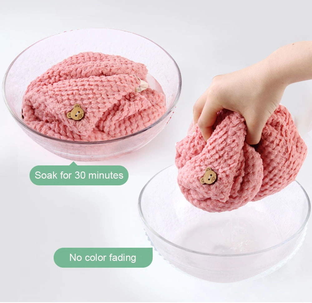 Wholesale High Quality Waffle Hair Turban Sustainable Hair Towel