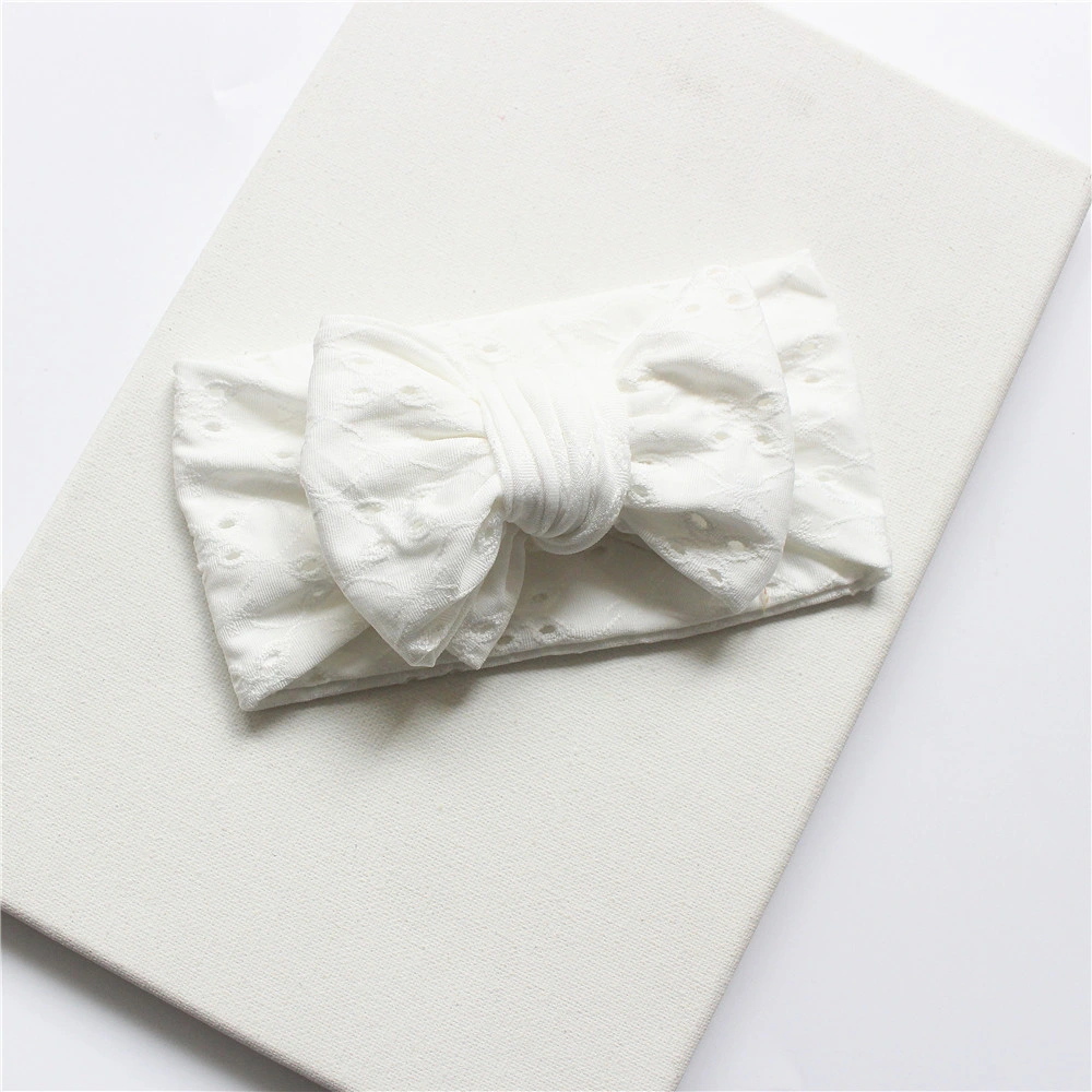 New Baby Bow Headband Children&prime;s Mesh Cutout Headband for Baby