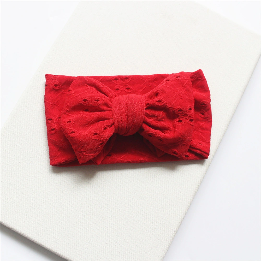 New Baby Bow Headband Children&prime;s Mesh Cutout Headband for Baby