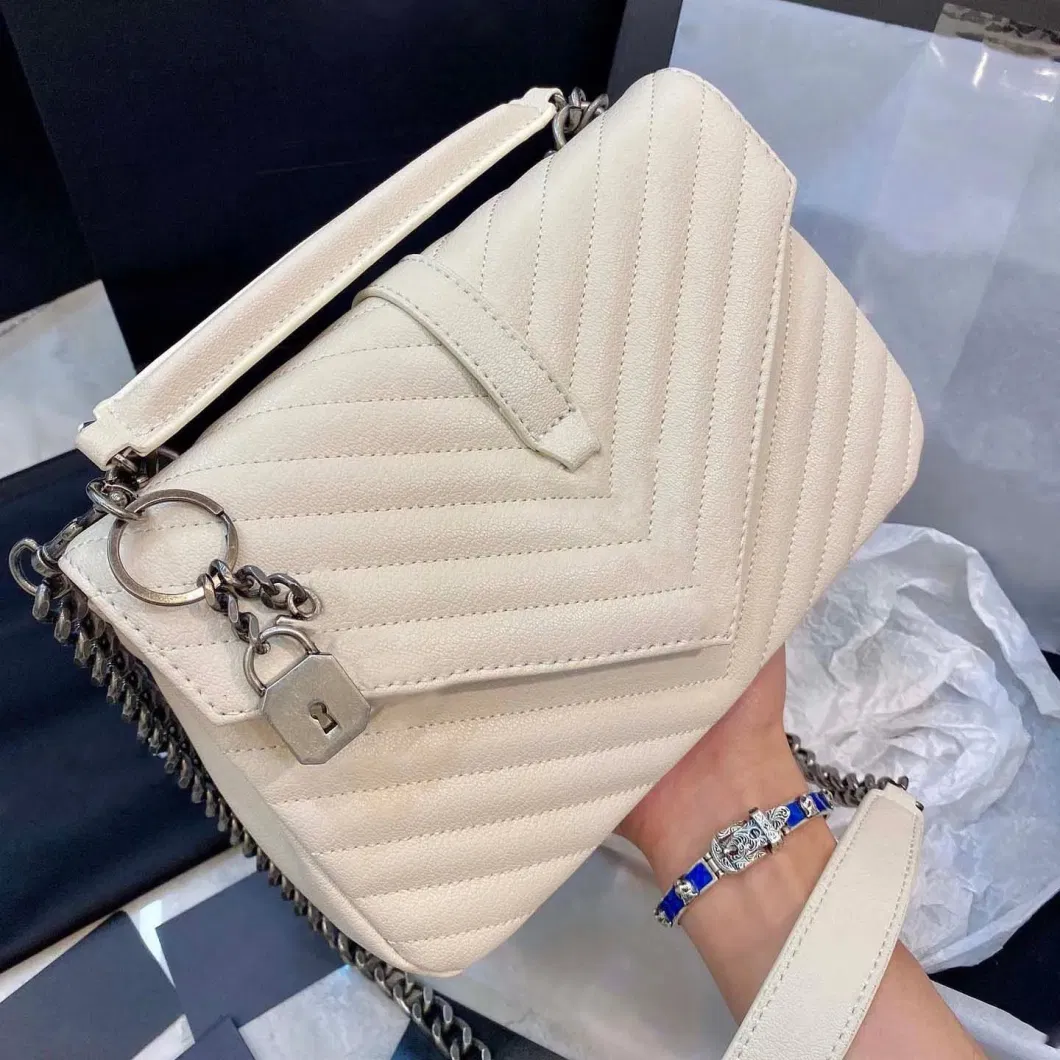 Designer Shoulder Bags Women Luxury Brand Handbags Tote Bag Black Calfskin Classic Diagonal Stripes Quilted Chains Double Flap Fashion Cross Body Bags