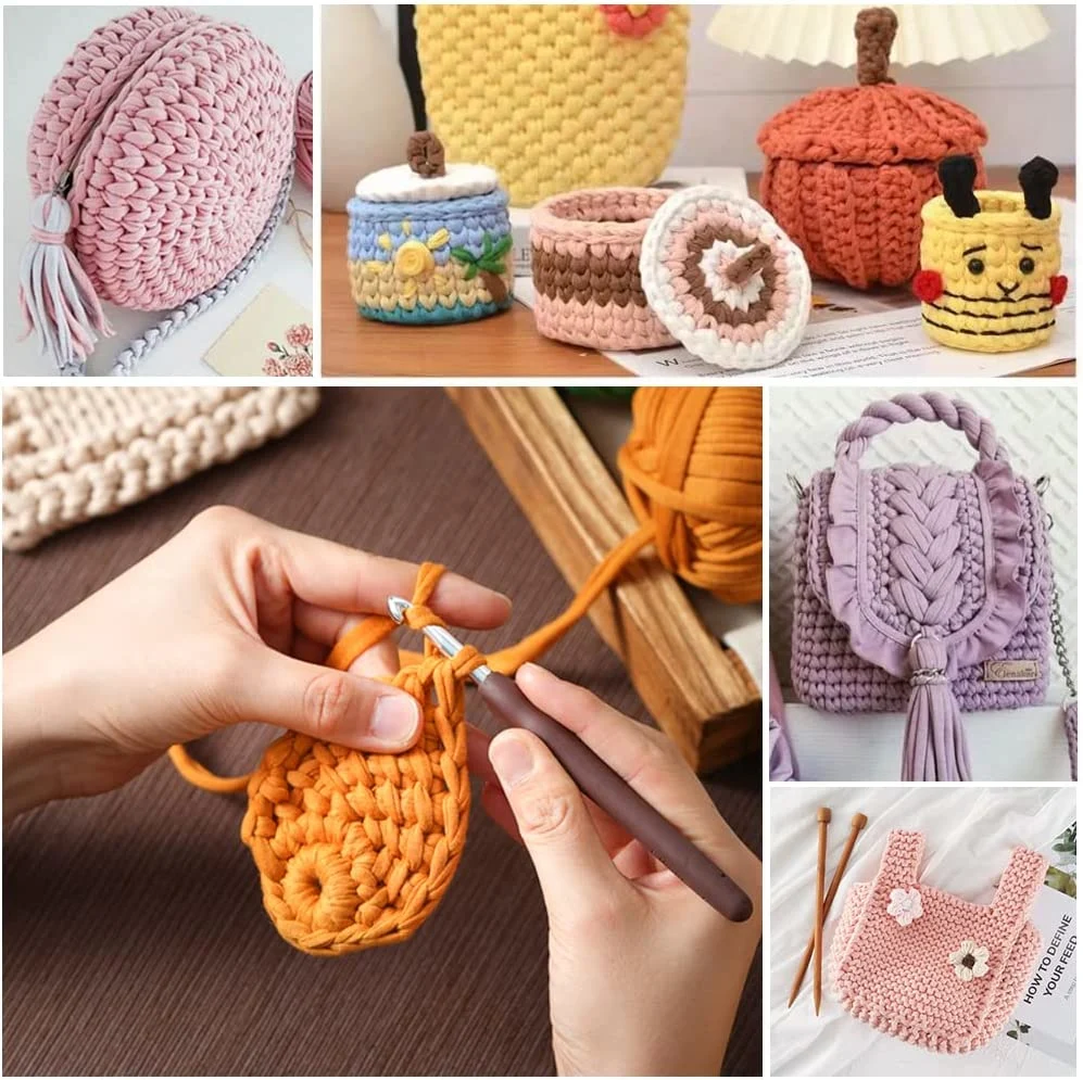 DIY Crochet Yarn Chunky Cloth Knit Market Basket Pet Bed Yarn 100g