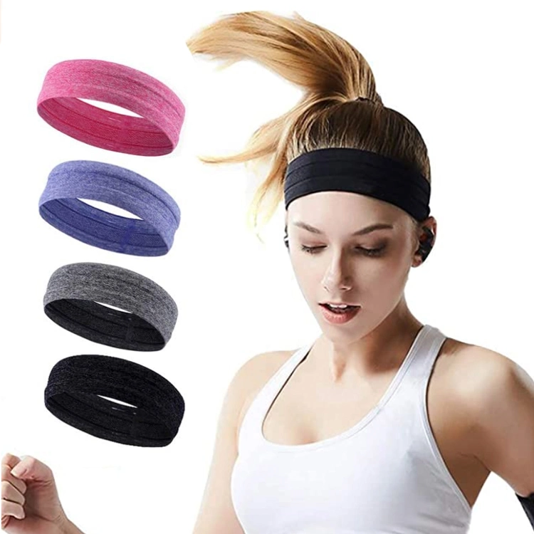 Women Girls Sports Hairbands with Non Slip Silicon Strip Sports Headband, Custom Print Anti Slip Gym Workout Headbands Hairbands for Athletic Agent