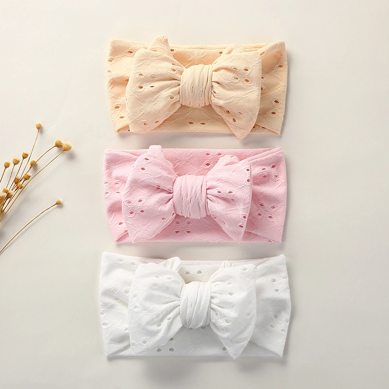 New Children&prime;s Hair Ins Selling Knitted Pure Cotton Bow Headband for Baby