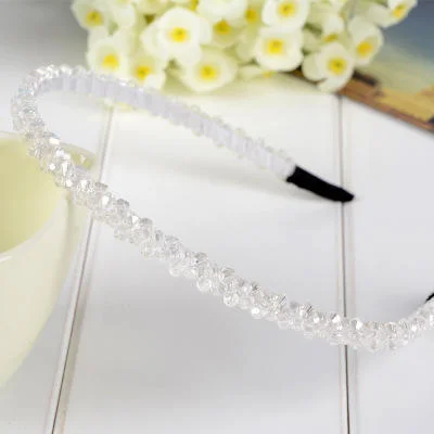 Double-Row Crystal Diamond Anti-Slip Thin Headband