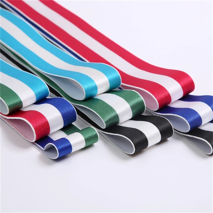 Nylon Jacquard Webbing Logo Women Dress Elastic Ribbon