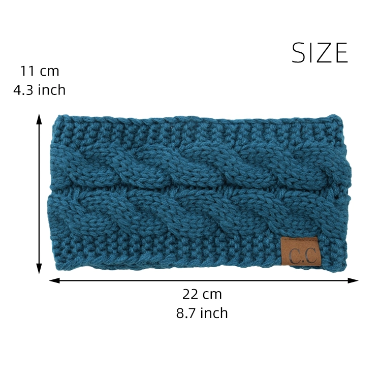 Knitted Knot Cross Cc Winter Chunky Headband for Women