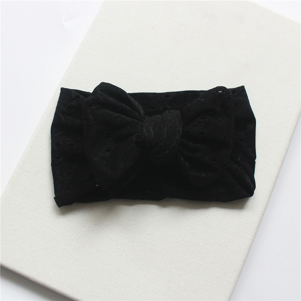 New Baby Bow Headband Children&prime;s Mesh Cutout Headband for Baby