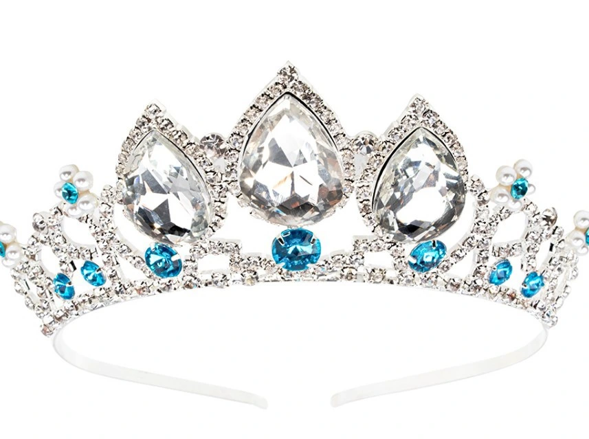 Fashion Children Hair Accessories Head Accessories Teardrop Cute Crown Rhinestone Hairpin Crown Baby Headband