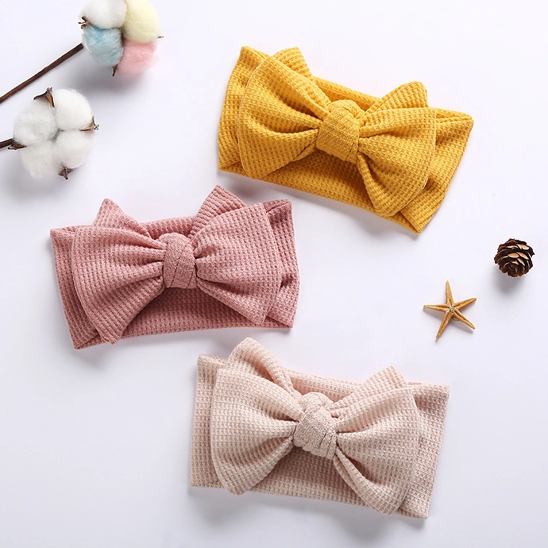 New Children&prime;s Hair Ins Selling Knitted Pure Cotton Bow Headband for Baby