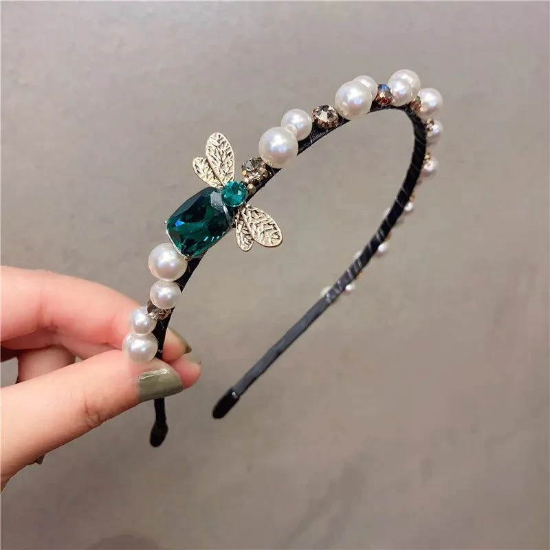 Cute Bee Head Band Hair Band Pearl Designer Women&rsquor; S Hair Band Crystal