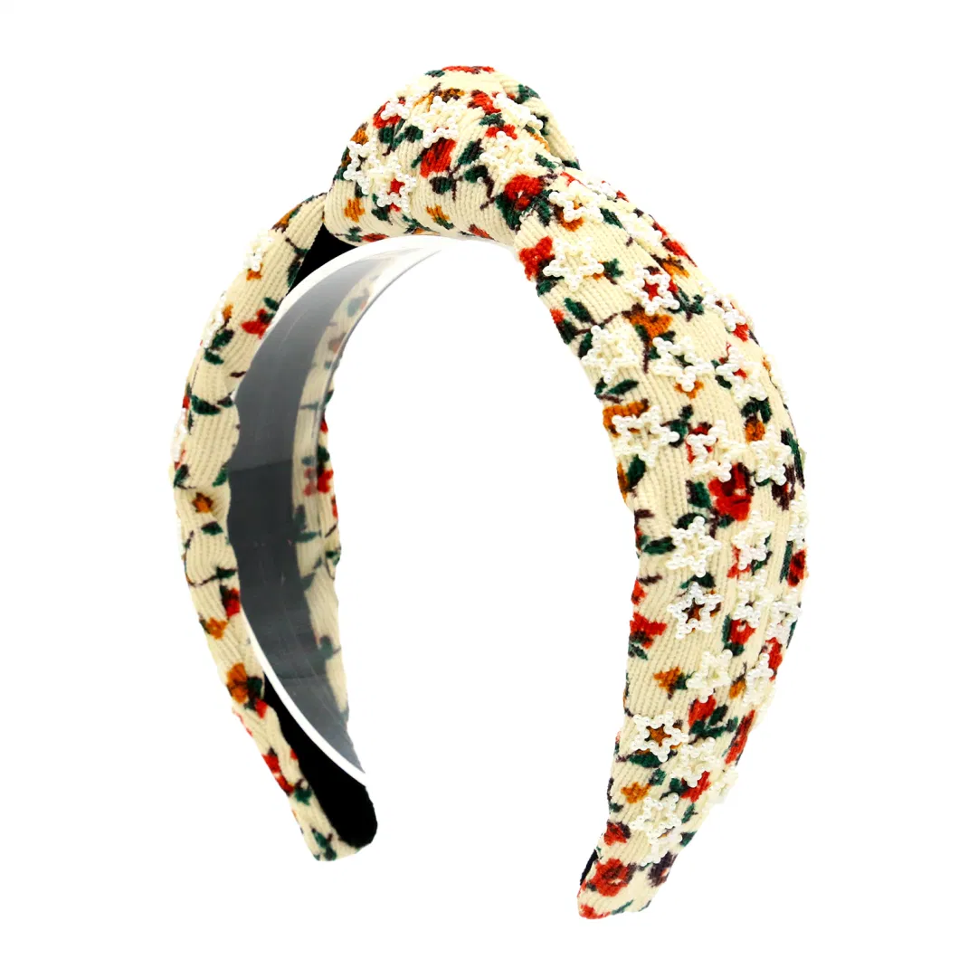 Women Fashion Hair Band Bohemia Style Fabric Knotted Width Headband