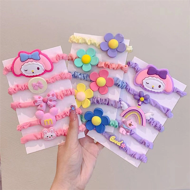 Korean Style Girls Hair Accessories Cute Cartoon Elastic Hair Bands