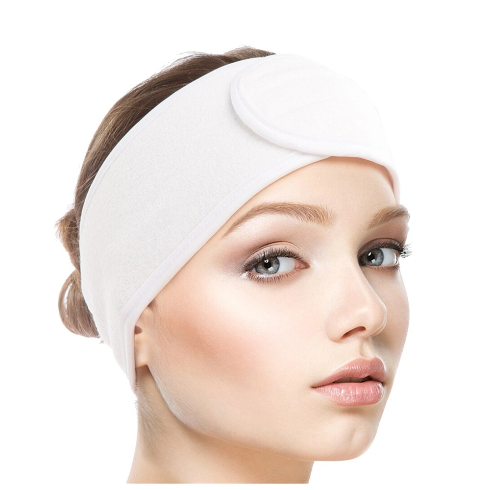 SPA Facial Supplies Microfiber Yoga Makeup Hair Band Washable Cosmetic Bath Shower Soft Fabric Headband with Embroidery Custom Logo