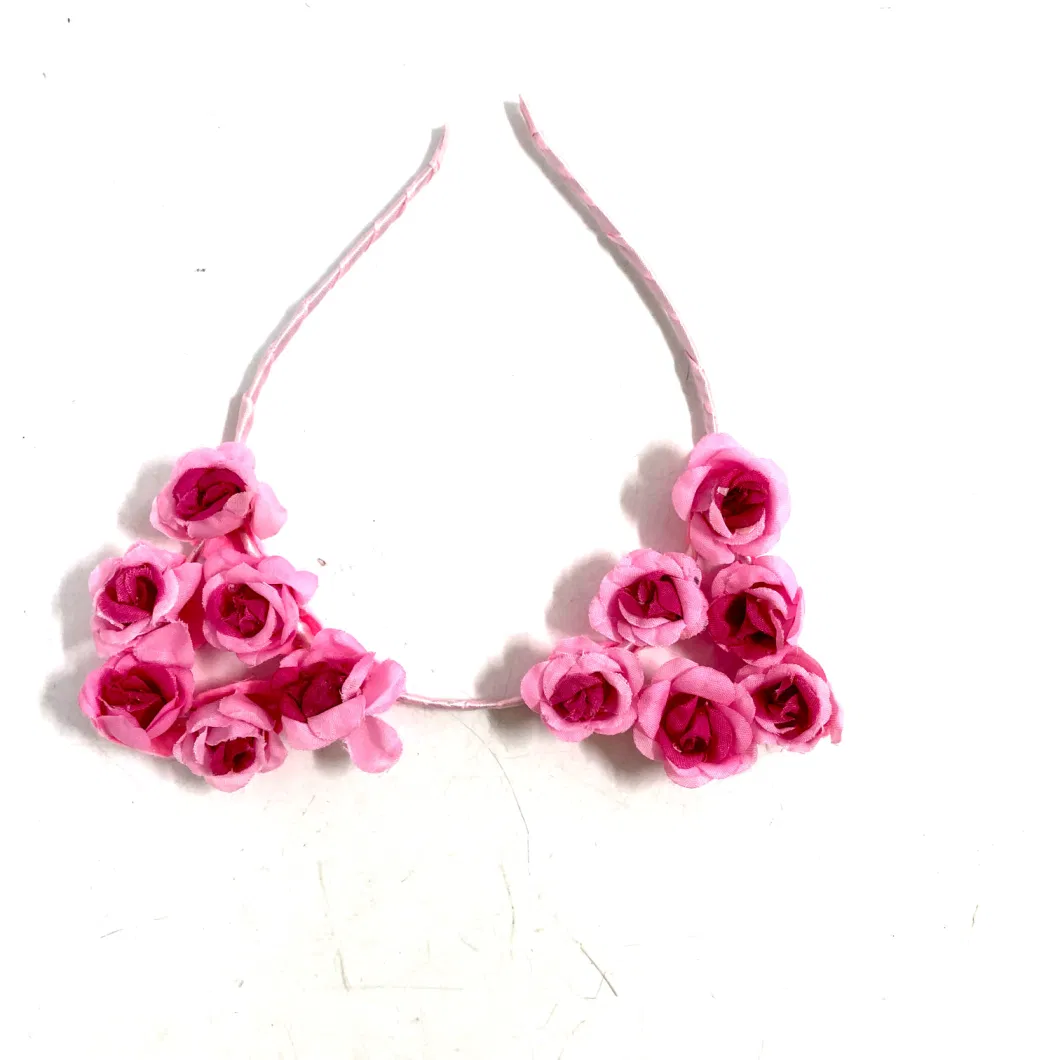 Pink Rose Hair Clasp Cute Flower Cat Ears Hair Band in Stock