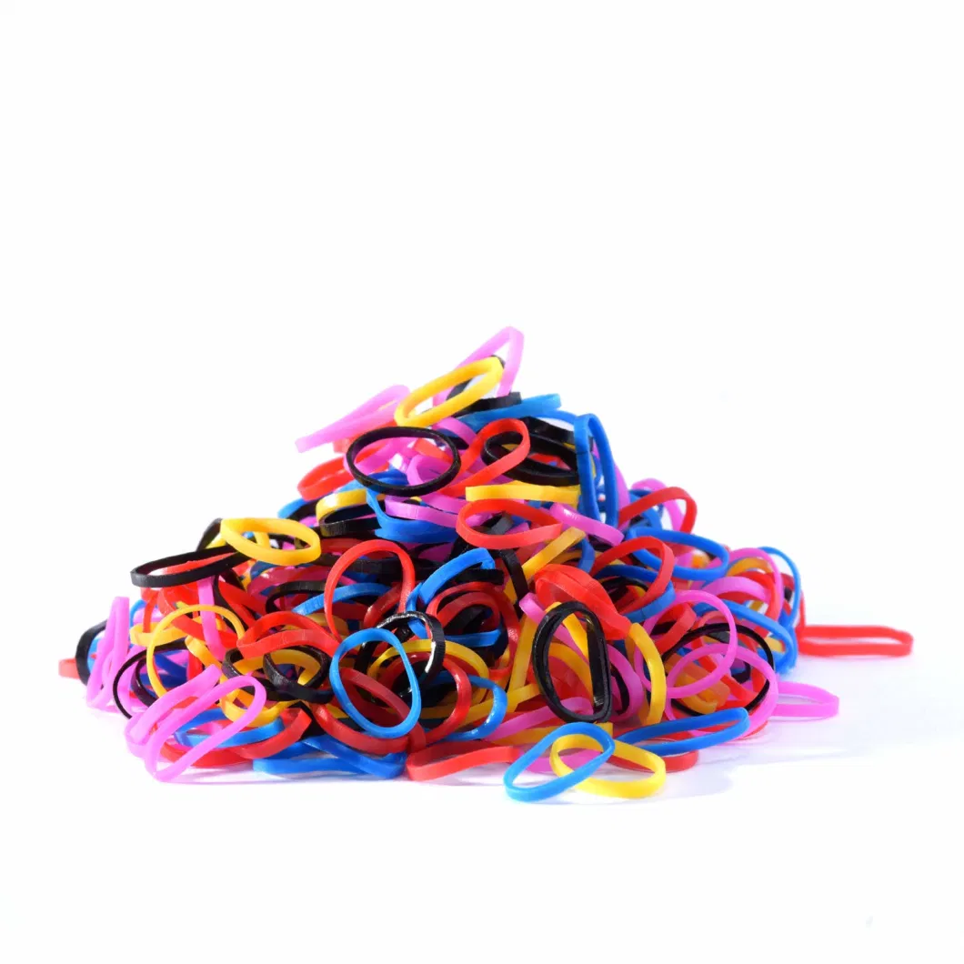 1000 PCS Multi Color Mini Hair Elastics for Girls Transparent Rubber Bands