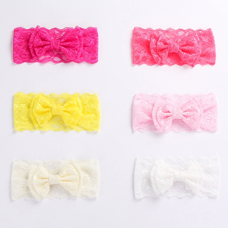 Wholesale Double Lace Bow Baby Headband Simple Fashion Headband for Baby