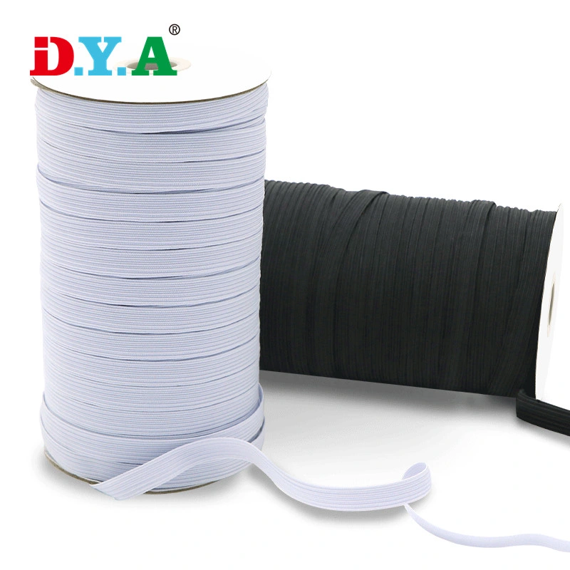 High Tenacity 2.5cm Latex Flat Braided Elastic for Outdoor