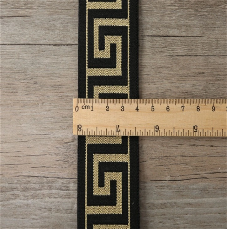 Nylon Jacquard Webbing Logo Women Dress Elastic Ribbon