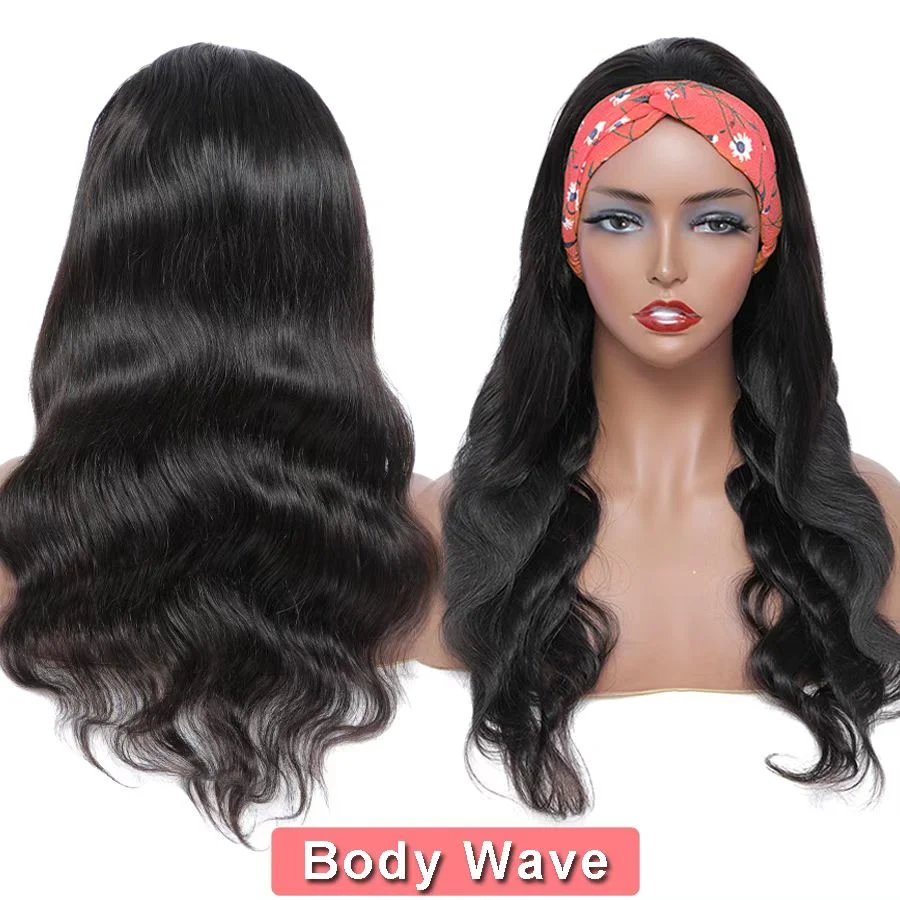 Human Hair Curly Wigs for Black Women Brazilian Virgin Remy Human Hair Headband Wig