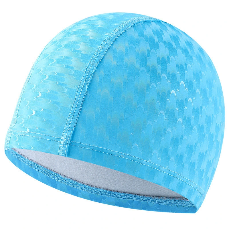 Waterproof Sunscreen Fashion Long Hair Swimming Cap Coating Swimming Cap Men and Women Bl16761