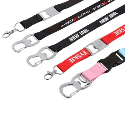 Mayorista Abridor de Cerveza Lanyard <a href='/llavero/'>Llavero</a> Sublimación Poliéster Personalizado Abridor de Botella Lanyard