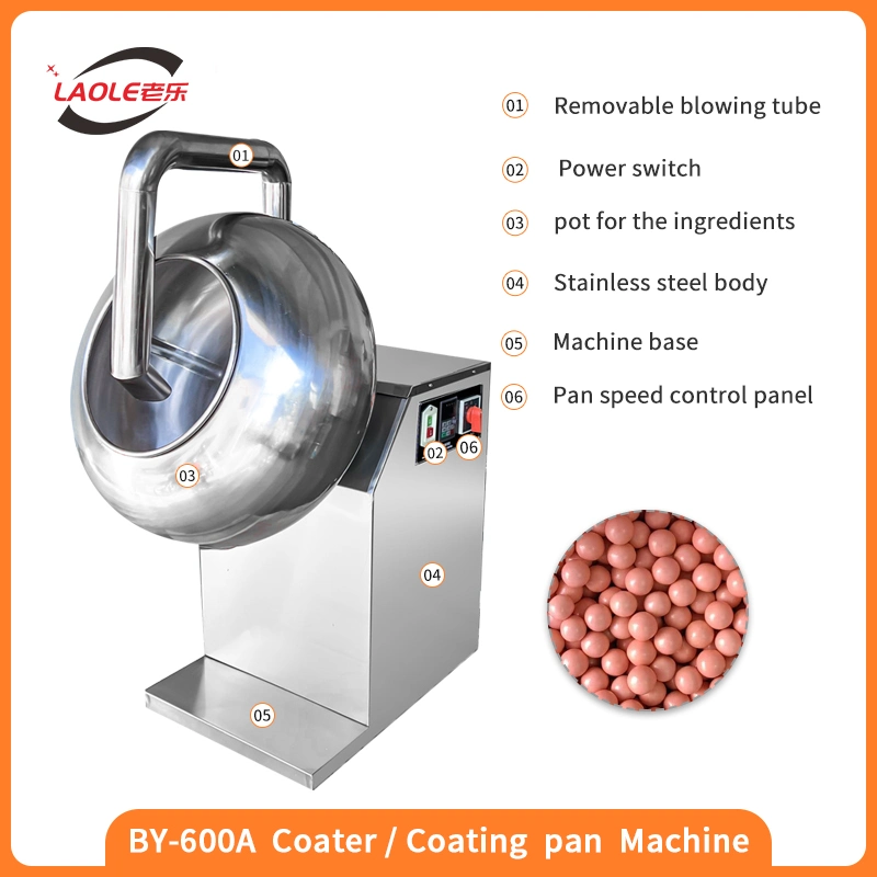 by-600A Newly Arrived Icing Pan Small Chocolate Candy Making Machine Coating Machine