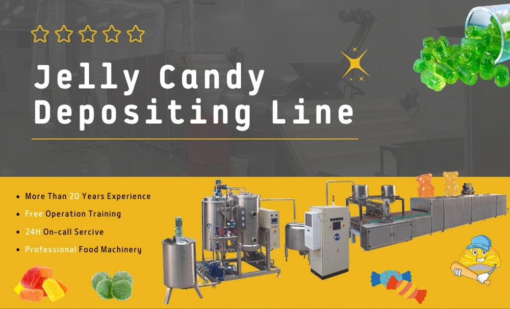 China Manufacturers Gummy Candy Maker Jelly Candy Production Line Jelly Gummy Candy Bean Depositing Line with CE Gummy Bear Candy Making Machine