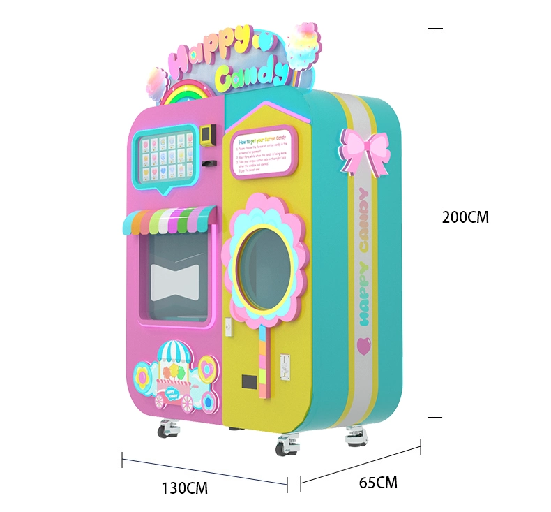 Touch Screen Custom Making Cotton Candy Vending Machine