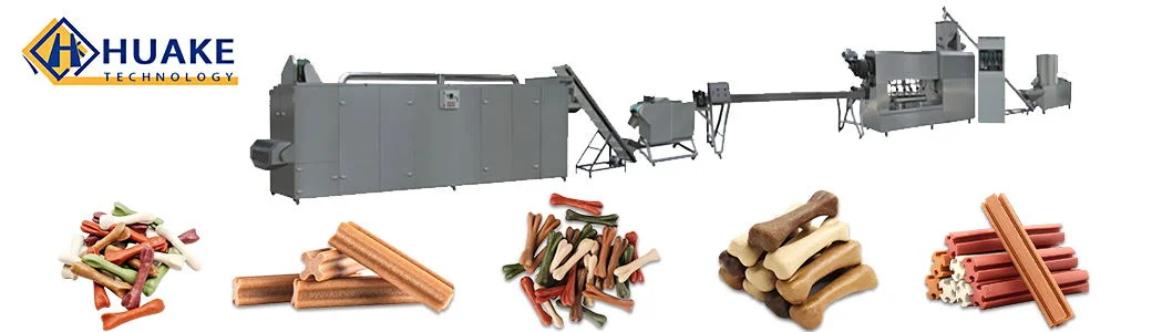 Automatic Dog Food Pet Chews Production Line Making Machine Dog Chewing Gum Snacks Stick Pet Food Processing Machines