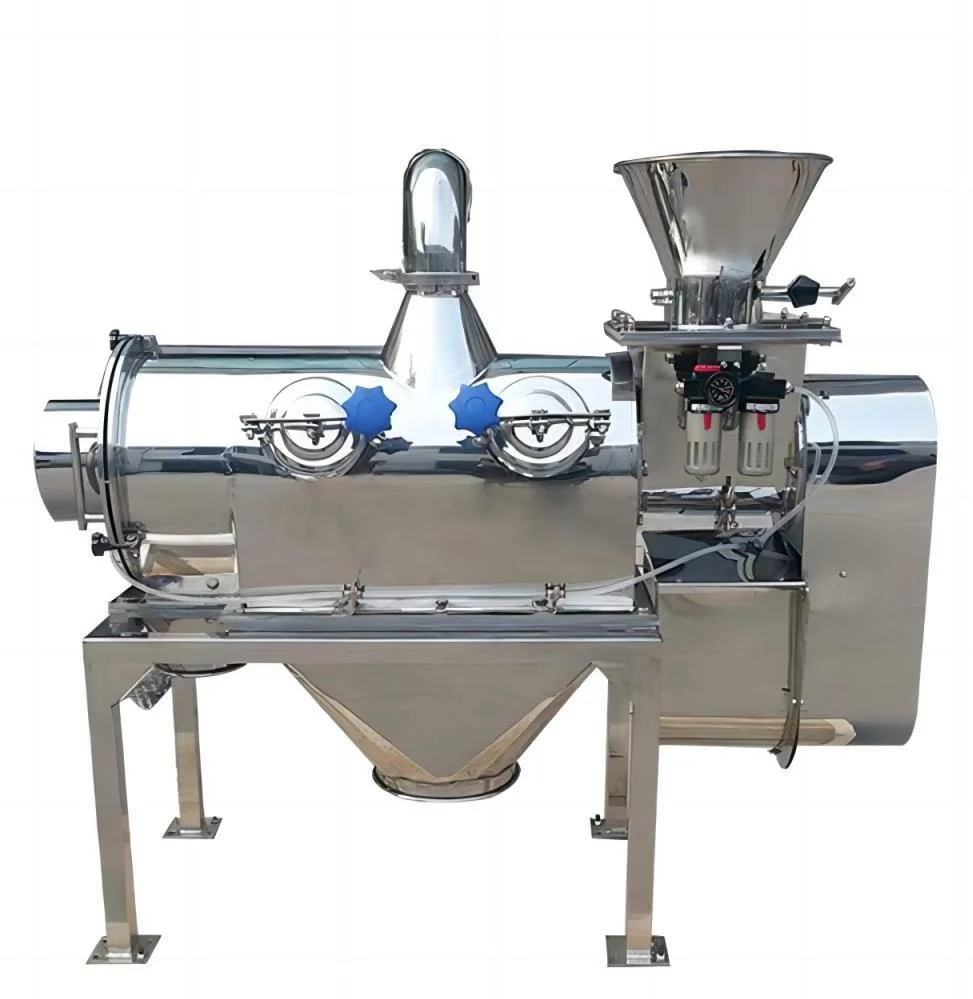 Horizontal Centrifugal Airflow Sieve Vibrating Screen Flour Sifter Sieving Machine