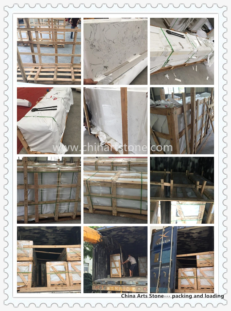 Chinese White and Beige Marble Slab for Floor Tiles