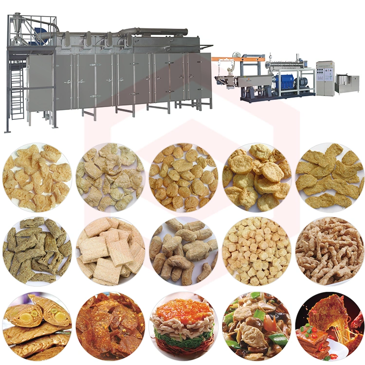 Automatic Artificial Meat Production Processing Machine Line Soya Bean Protein Making Machines