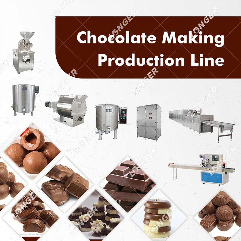 Small Automatic Candy and Chocolate Bean Making Machine Protein Bar Chocolate Production Line