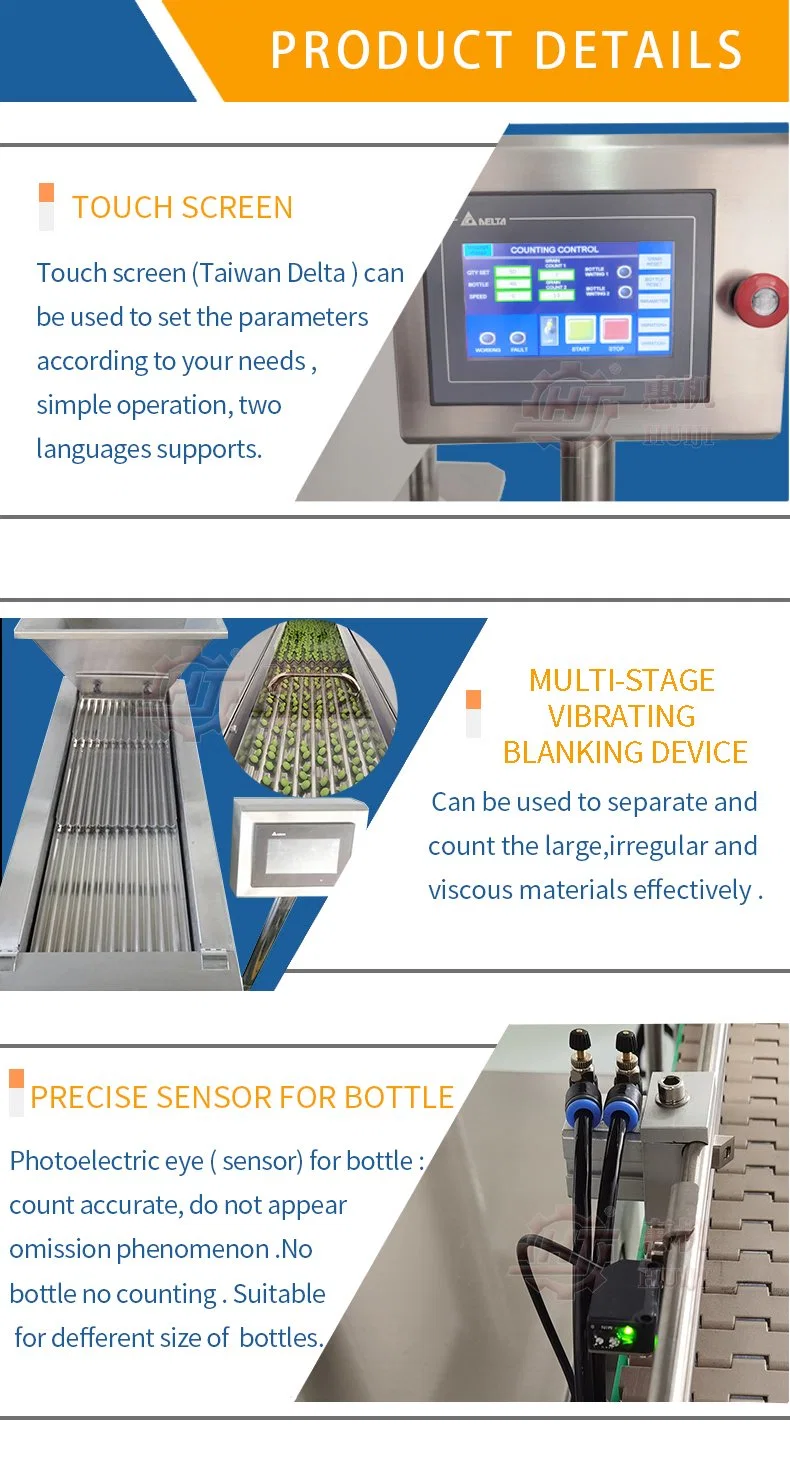 Multi Automatic 99.98% Accuracy Capsule Tablet Pill Bottling Counting Packaging Machine Line