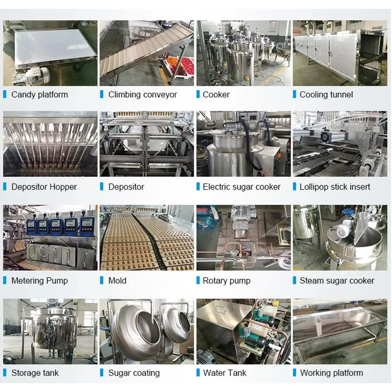 Soft Gummy Bear Candy Machine Steam Heating Production Line for Lollipop Candy