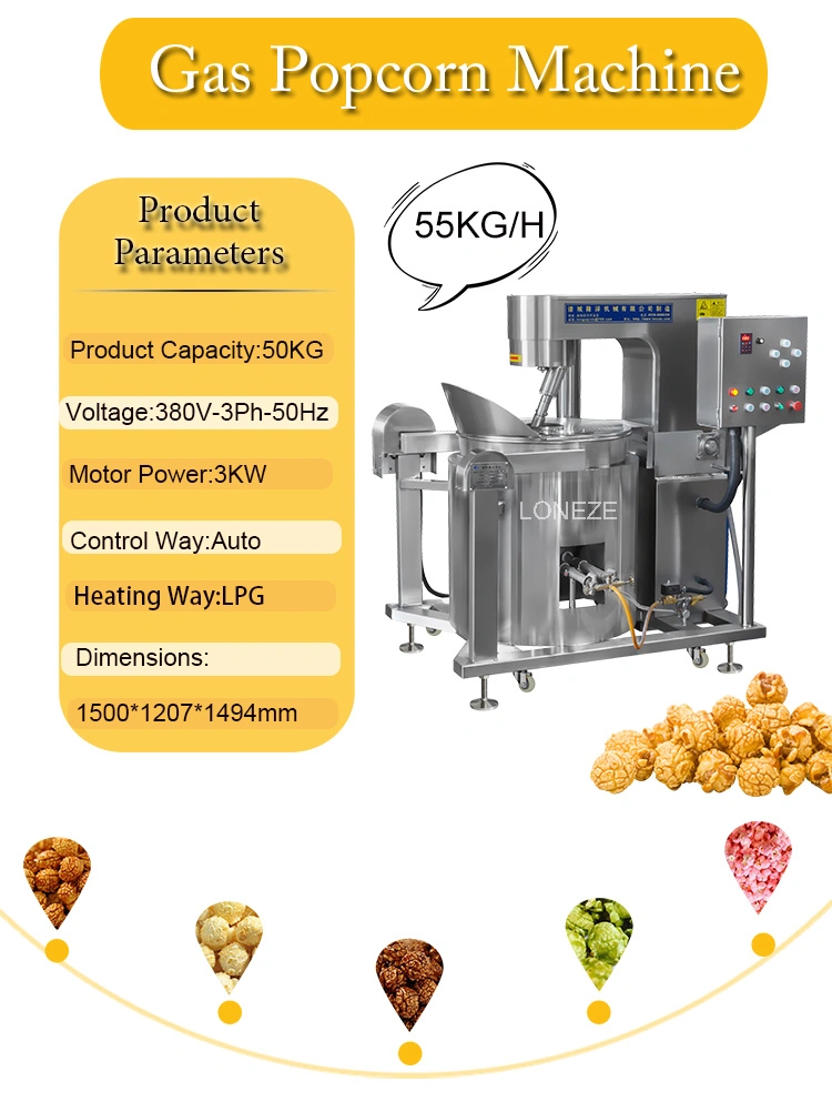 High Productivity Industrial Automatic Caramel Popcorn Making Machine Manufacturer